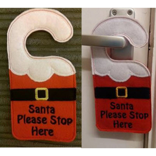 Santa Stop Here Door Hanger